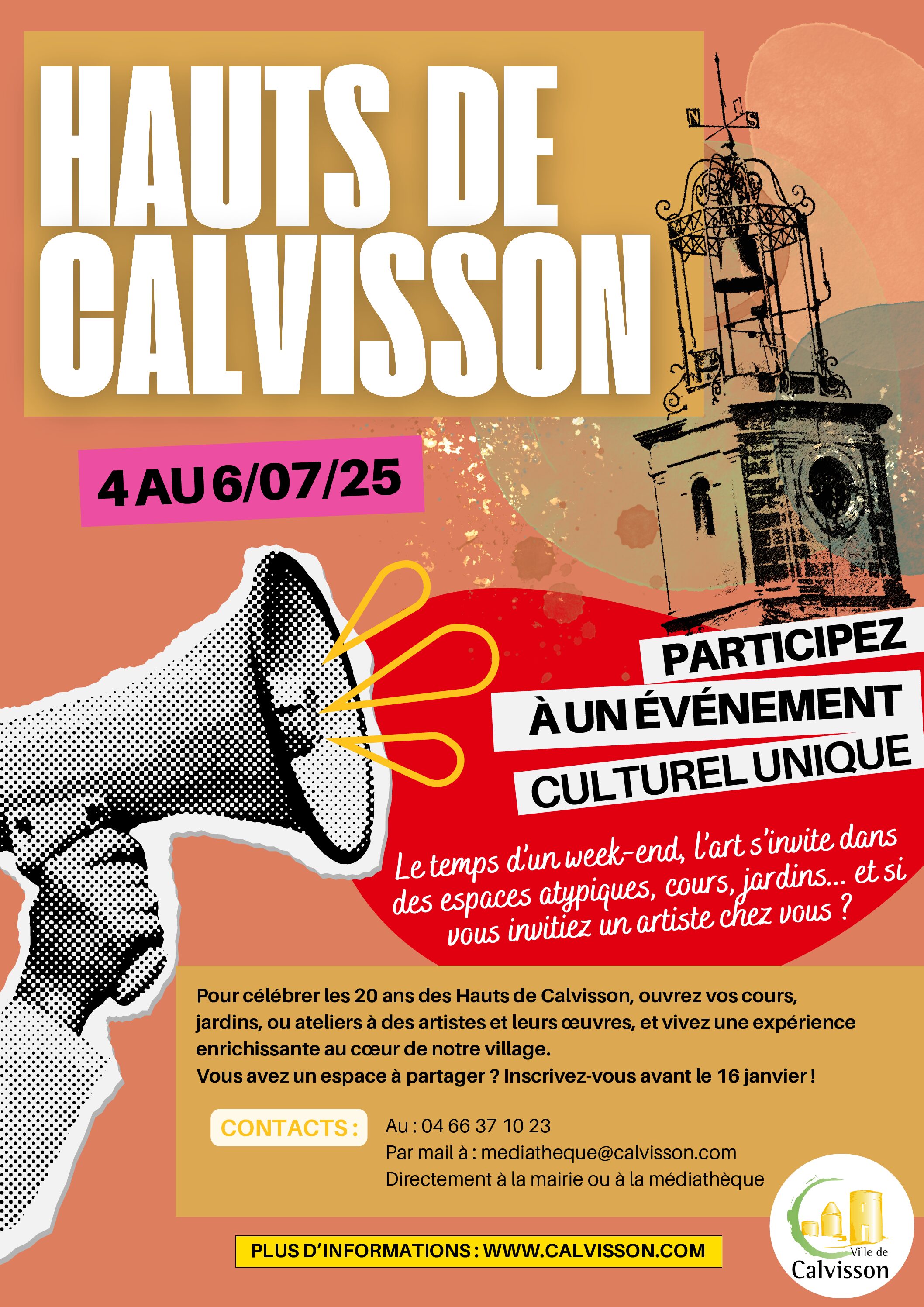 Participez à la 20e édition des Hauts de Calvisson : ouvrez vos portes à l’art et à la culture !